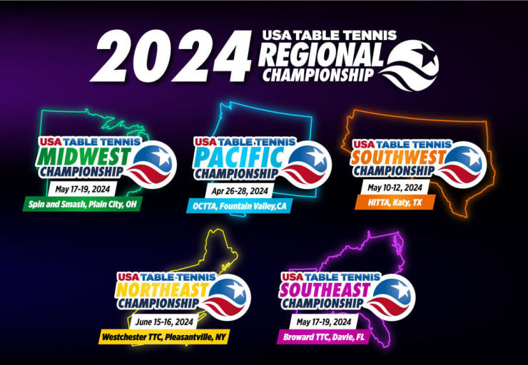 USA TableTennis USATT Announces Dates and Locations for the 2024